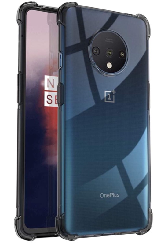 Photo 6 of ORNARTO Case for OnePlus 7T, Crystal Clear Slim Protective Cover with 4 Reinforced Corners Bumper Flexible Transparent TPU for OnePlus 7T(2019) 6.55"