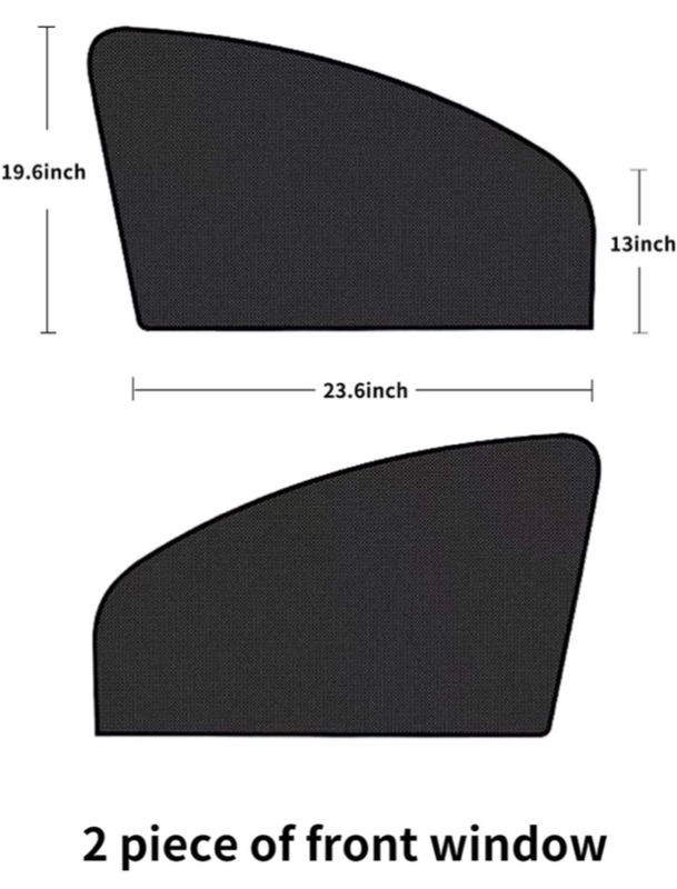 Photo 1 of Car Window Shade Magnet Heat Insulated Car Windshield Shade (4PS) Breathable Mesh UV Protection Windshield Cover for Your Baby