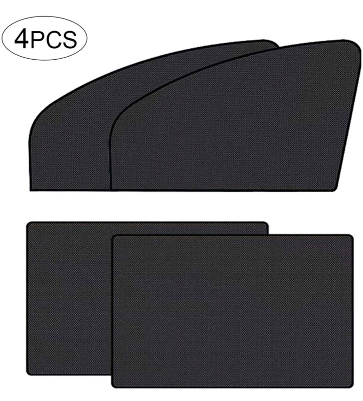 Photo 2 of Car Window Shade Magnet Heat Insulated Car Windshield Shade (4PS) Breathable Mesh UV Protection Windshield Cover for Your Baby