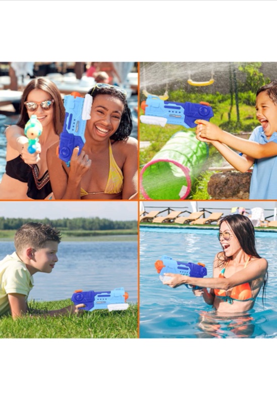 Photo 6 of Water Gun 2 Pack Water Guns for Kids Adults 900CC , Squirt Guns Water Blaster Long Range Toy Gun Gifts for Boys Girls, Summer Swimming Pool Beach Sand Outdoor Toys