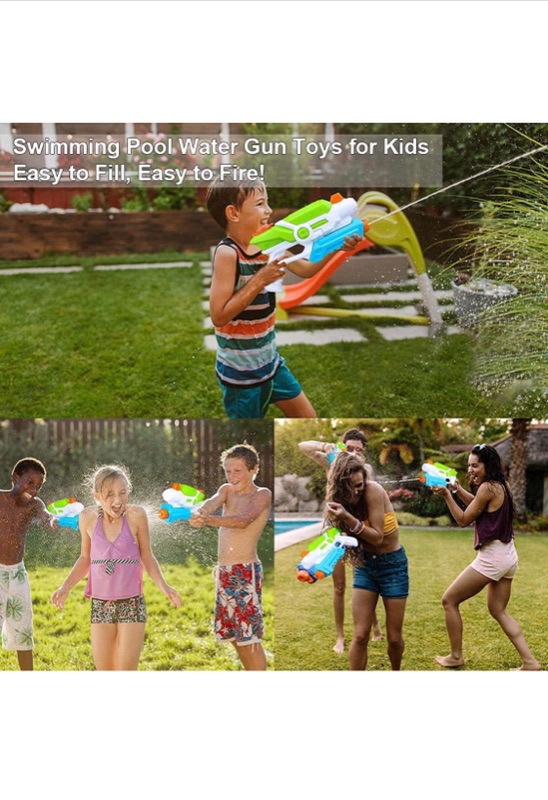 Photo 6 of Aottom Water Guns for Kids - 3 Pack Super Squirt Guns Water Blaster Soaker Gun - 740CC High Capacity Summer Swimming Pool Beach Sand Outdoor Water Fighting Play Toys Gifts for Boys Girls