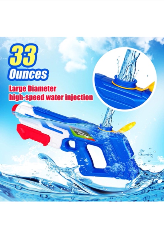 Photo 2 of Water Guns for Kids,2 Pack Super Squirt Guns for Boys Girls Adults, 970CC Water Pistol for Summer Swimming Pool Beach Sand Outdoor Water Fighting Play Toys