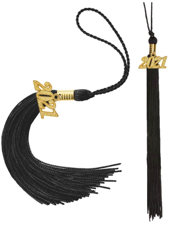 Photo 2 of 2021 Tassel Graduation 2pcs Black Graduation Tassel Whit Alloy Gold 2021 Year Charm Handmade Class of 2021 Tassel for Graduation Cap and Graduation Gown Decoration Tassels-Black-New

2021 Graduation Tassel 2 Pcs Gold Tassels for Graduation Decorations Gra