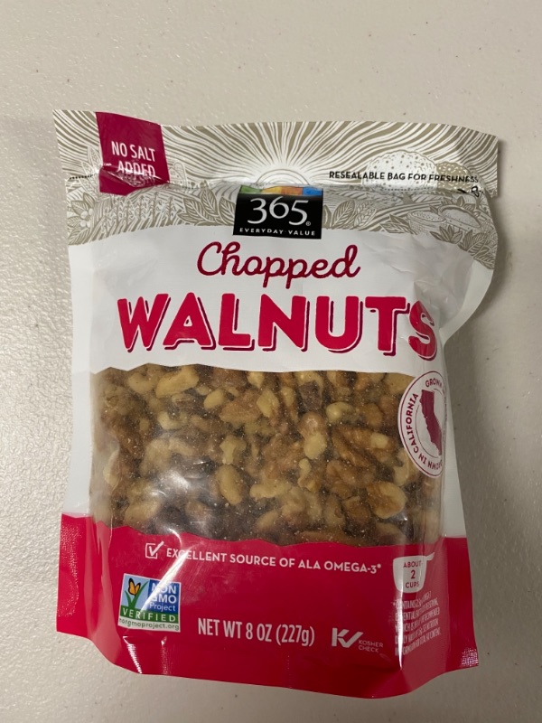 Photo 1 of 365 by WFM, Walnuts Chopped, 8 Ounce 4 bags best by 9/2021