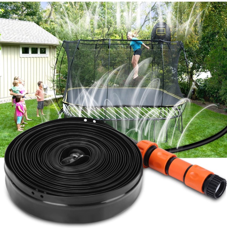 Photo 1 of 

FEBBI Trampoline Sprinkler, Thickened(0.4mm) Trampoline Water Play Sprinkler for Kids, Fun Summer Outdoor Water Park Toys, New Upgrade Connector Trampoline Accessories(39ft)