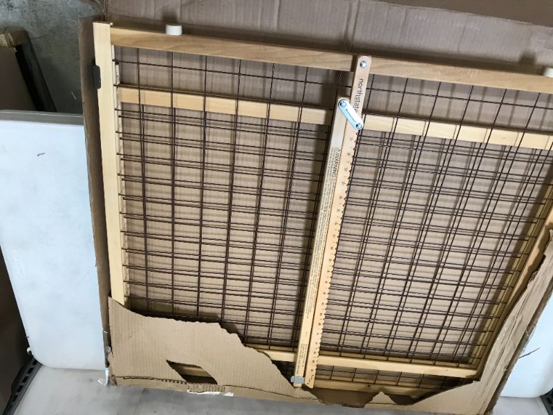 Photo 1 of MyPet Extra Wide Wire Mesh Dog Gate - 29.5"-50 - Brown