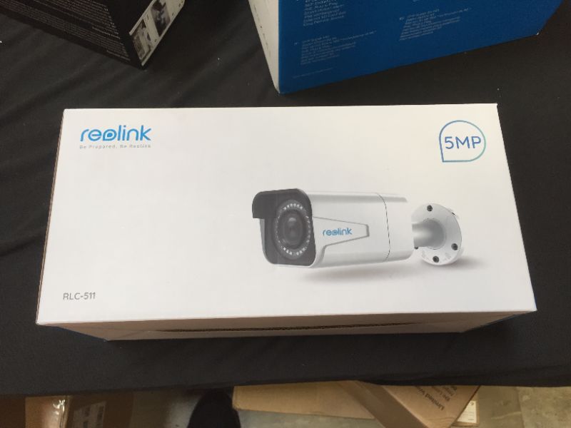 Photo 4 of REOLINK PoE Camera 4X Optical Zoom, Auto-Focus Outdoor Indoor Video Surveillance, 5MP (2560x1920) Super HD, Work with Smart Home, IP Security IR Night Vision, Remote Access via Phone App, RLC-511- open box - possible missing pieces - used 
