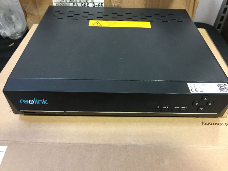 Photo 1 of REOLINK 4K PoE NVR 8 Channel Pre-Installed 2TB Hard Drive 4K/5MP/4MP HD 24/7 Video Surveillance Home Security Camera System, Up to 12TB HDD Capacity, RLN8-410 - open box - like new - possible missing pieces 
