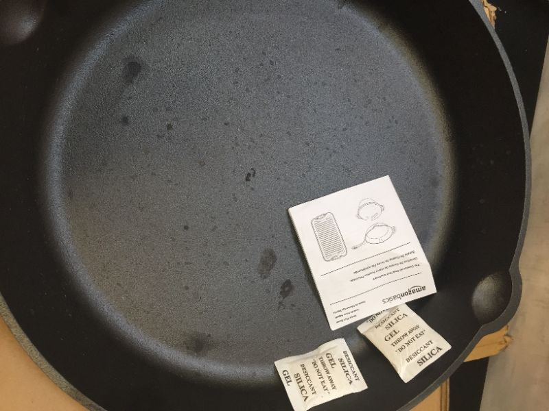 Photo 3 of Basics Pre-Seasoned Cast Iron Skillet Pan, 15 Inch 