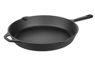 Photo 1 of Basics Pre-Seasoned Cast Iron Skillet Pan, 15 Inch 