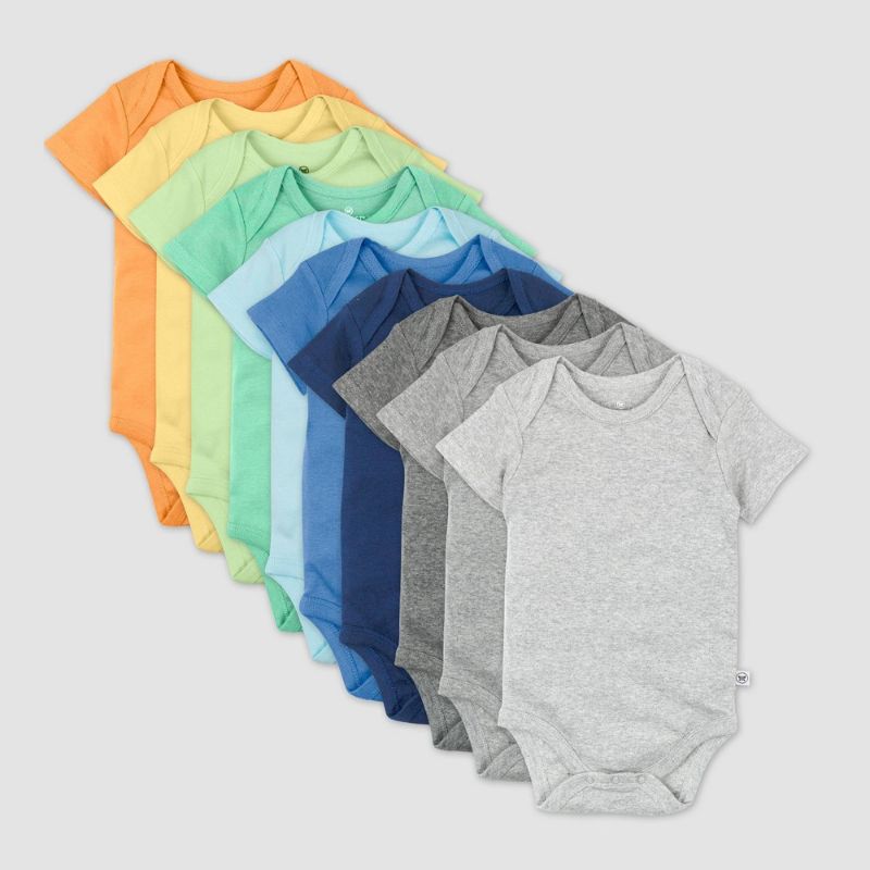 Photo 1 of Honest Baby Boys' 10pk Organic Cotton Rainbow Short Sleeve Bodysuit 
Size: 12M