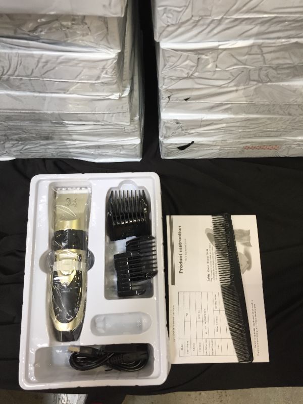 Photo 1 of ENCHEN Sharp Hair Trimmer Hair clipper Electric Hair Cutter Ceramic Cutting Head Low Noise For Adults Children With Scissors Haircut Cloth. Gold (Pack of 5)
