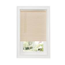 Photo 1 of GII Deluxe Sundown Alabaster Cordless Room Darkening Vinyl Mini Blind with 1 in. Slats 33 in. W x 64 in. L
