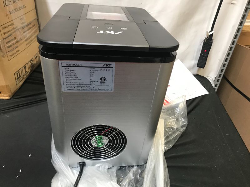 Photo 1 of IKT Ice Maker, ice Makers countertop,self-Cleaning,26.5 lbs per Day, 9 ice Ready in 6 Minutes, with Ice Scoop and Bucket…
