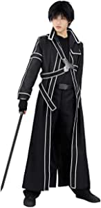 Photo 1 of DAZCOS US Size Men's Kirito Cosplay Costume  XS?Package listing?kirito jacket, belt, t-shirt, pants, straps, armors
