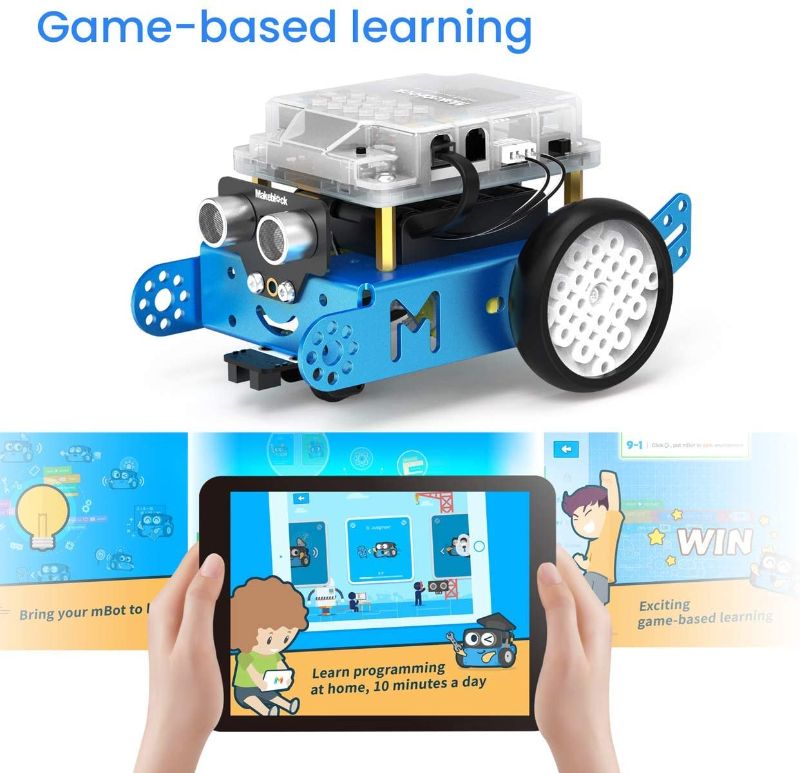 Photo 1 of Makeblock mBot Coding Robot Kit, Learning & Educational Toys for Kids to Learn Robotics, Electronics and Programming While Playing, Educational Gifts for Boys and Girls 
