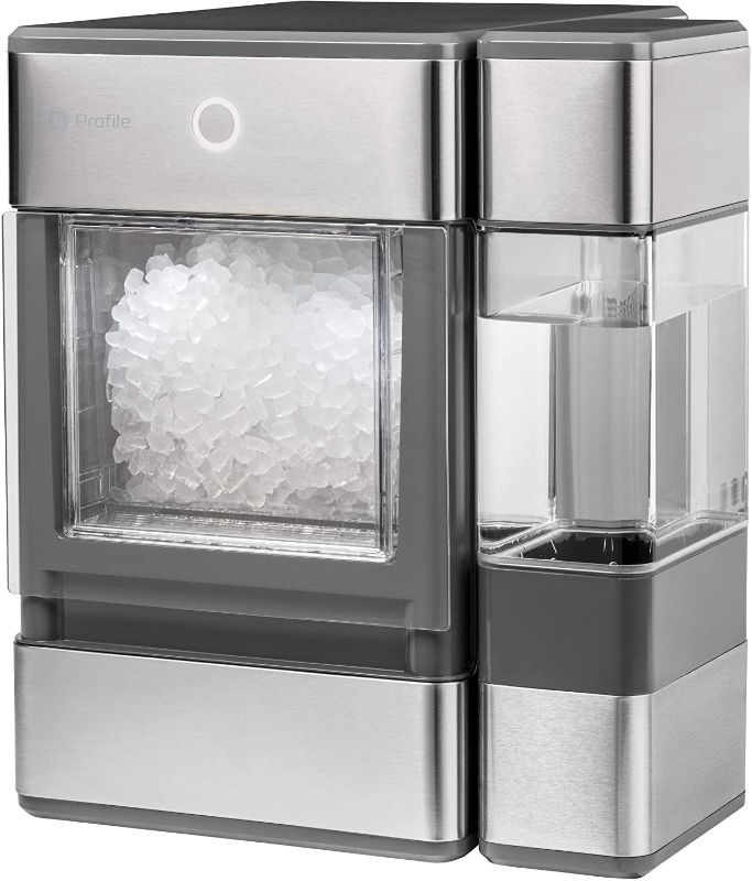 Photo 1 of GE Profile Opal | Countertop Nugget Ice Maker, Stainless Steel Wrap with Gray Accents & LED Lighting
