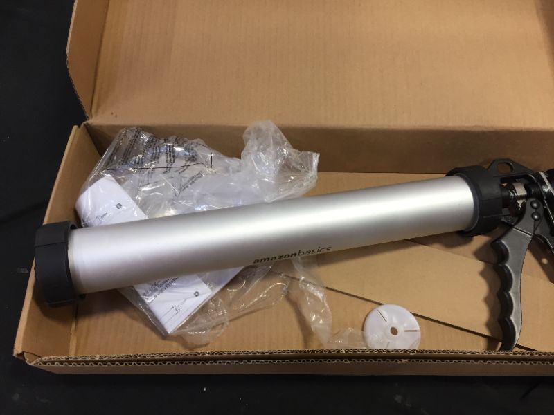 Photo 1 of Amazon Basics Aluminium Sealant Sausage Caulking Gun -600ml/20oz - 12:1 Thrust Ratio