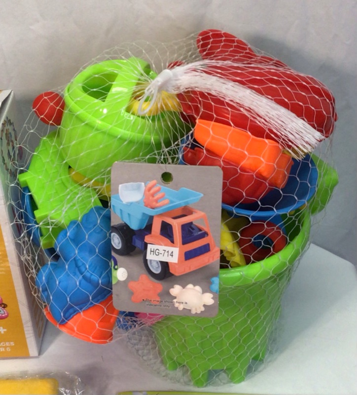 Photo 1 of Bundle of Toys/Items for Girls and Boys- Ceramic Jewelry Painting Kit, Bubble Creator, Sandox Toys, 2 Frozen Themed Drinking Glasses, Stickers, Sidewalk Chalk, Dinosaur Puzzle,  Fluffy Diary, Oil Painting Kit, Book A Little Spot of Love, Sunglasses, Perfe