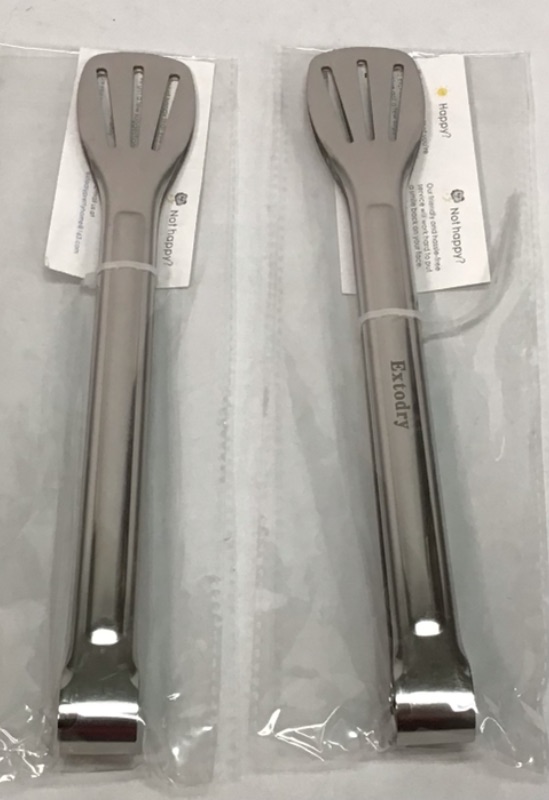 Photo 5 of 2 Pack-Extodry 304 Food Safe-Kitchen Tongs(12'')-Easy to Clean Stainless Steel Cooking Tongs Set,Polished Mirror Silver,Non Stick,Used for Salad,BBQ,Serving Tongs Utensils,Kitchen Gift etc