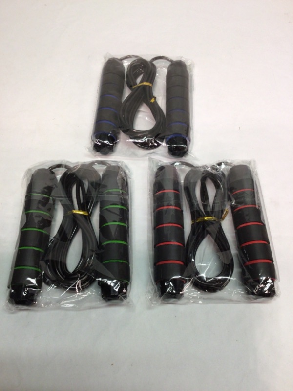 Photo 1 of 3 Pair Jump Ropes  Adjustable Jump Ropes for Workout, Fitness Jump Rope for Men Women and Kids, Speed Jumping Rope for Exercise