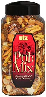 Photo 1 of 2 Pack-Utz Pub Mix - 44 Ounce Barrel - Savory Snack Mix, Blend of Crunchy Flavors for a Tasty Party Snack - Resealable Container - Cholesterol Free and Trans-Fat Free  Best By Date August 30, 2021
