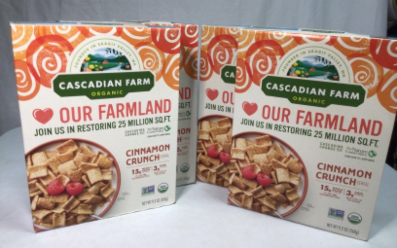 Photo 2 of 4 Boxes-Cascadian Farm Organic Cinnamon Crunch Cereal, Whole Grain Cereal, 9.2 oz