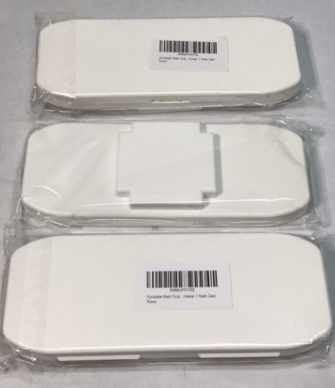 Photo 4 of 3 Pack-Nunubebe Mask Portable Storage Case - White | Face Mask Holder | Face Mask Case | Face Mask box | Face Mask Storage case | Mask Clips | Mask Container