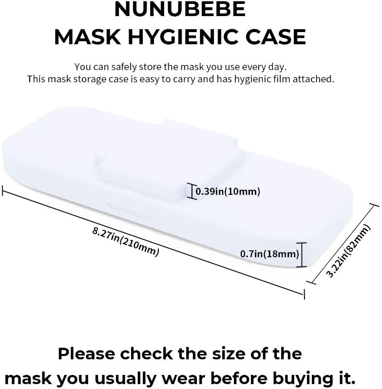 Photo 2 of 3 Pack-Nunubebe Mask Portable Storage Case - White | Face Mask Holder | Face Mask Case | Face Mask box | Face Mask Storage case | Mask Clips | Mask Container