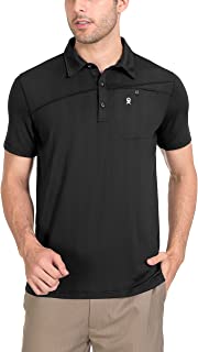 Photo 1 of Little Donkey Andy Men's Ultra-Stretch Quick Dry Sweat Wicking Polo Golf Shirt Lightweight UPF50+ Tennis Work Hiking Shirts-Black- Size XL