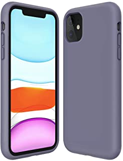 Photo 1 of iPhone 11 Case Anti-Scratch & Fingerprint & Microfiber Liner Shock Absorption Gel Rubber Full Body Protection Liquid Silicone Case for iPhone 11 6.1 inch (Lavender Grey)