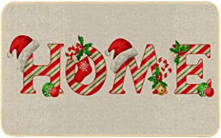 Photo 1 of Christmas Door Mat, Low Profile Welcome Mat with Rubber Backing, Durable & Nonslip Doormat Outdoor, Home Seasonal Floor Mat for Indoor Front Door Porch Entrance, 17" x 29"