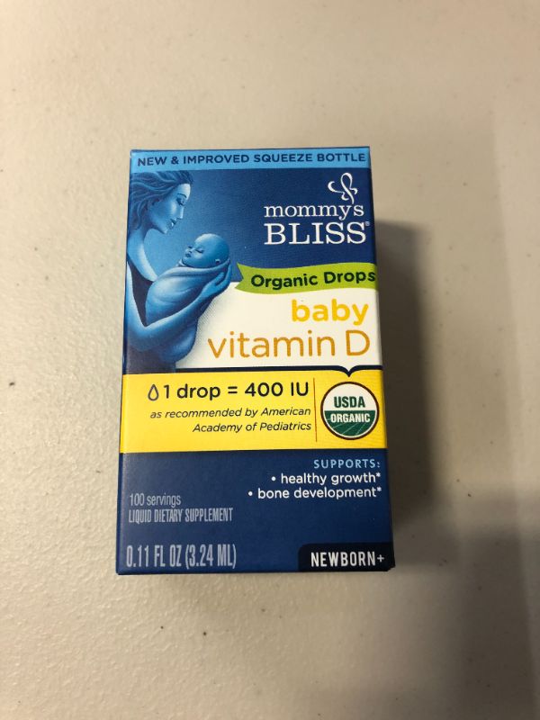 Photo 2 of Mommy's Bliss Organic Drops No Artificial Color, Vitamin D, 0.11 Fl Oz best by 08/2023