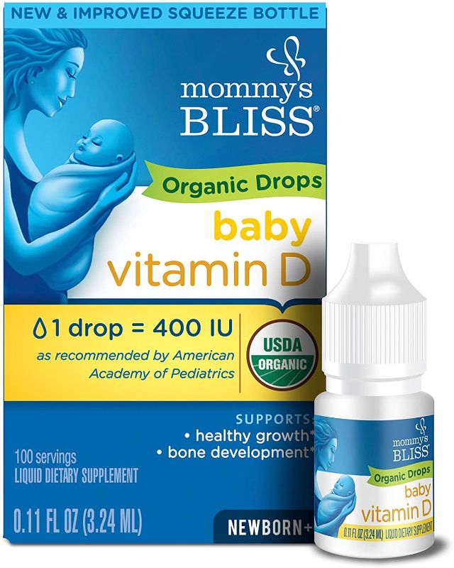 Photo 1 of Mommy's Bliss Organic Drops No Artificial Color, Vitamin D, 0.11 Fl Oz best by 08/2023