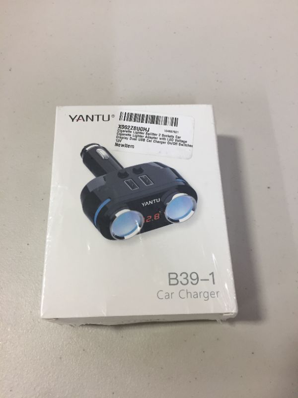 Photo 2 of Cigarette Lighter Splitter 2 Sockets Car Cigarette Lighter Adapter with LED Voltage Display Dual USB Car Charger On/Off Switches 12V