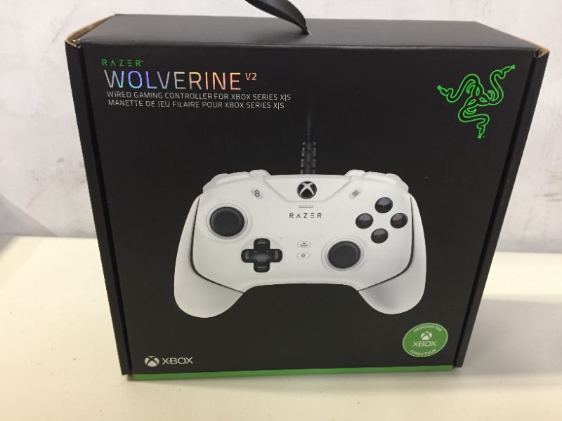 Photo 3 of Razer Wolverine V2 Wired Gaming Controller for Xbox Series X|S, Xbox One, PC: Remappable Front-Facing Buttons - Mecha-Tactile Action Buttons and D-Pad - Trigger Stop-Switches - White