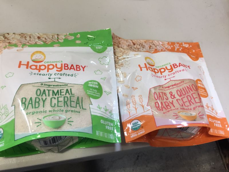 Photo 1 of Happy Baby Organics Clearly Crafted Baby Cereal,  7 Ounce (Pack of 2)
exp feb 28 2022