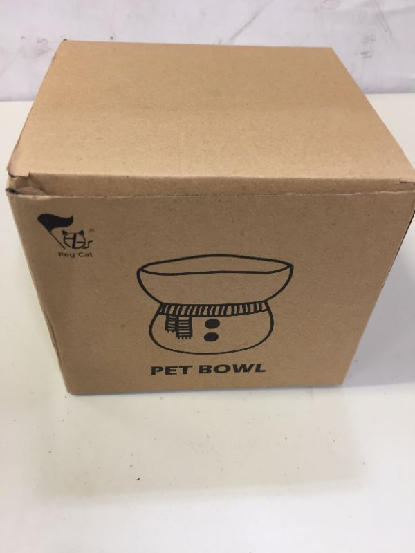 Photo 2 of Cat Bowls 6.8 Ounces Tilted Raised Cat Food Bowl Ceramic Elevated Pet Bowls for Eating Drinking Elevated Cat Bowls Cat Lover Gift