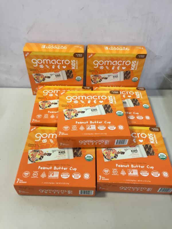 Photo 2 of GoMacro Kids MacroBar Organic Vegan Snack Bars - Peanut Butter Cup (0.90 Ounce Bars, 7 Count) 7 BOXES EXP FEB 2022