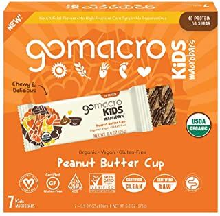Photo 1 of GoMacro Kids MacroBar Organic Vegan Snack Bars - Peanut Butter Cup (0.90 Ounce Bars, 7 Count) 7 BOXES EXP FEB 2022