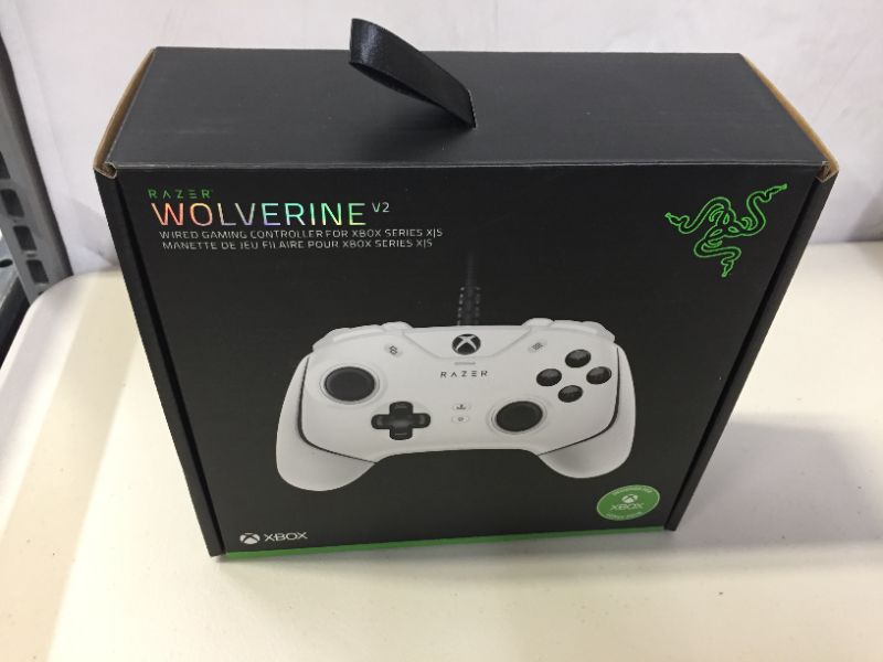 Photo 3 of Razer Wolverine V2 Wired Gaming Controller for Xbox Series X|S, Xbox One, PC: Remappable Front-Facing Buttons - Mecha-Tactile Action Buttons and D-Pad - Trigger Stop-Switches - White