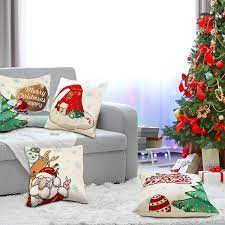 Photo 1 of BABYLAB CHRISTMAS PILLOW COVERS 18x18 SET OF 4 FARMHOUSE CHRISTMAS DECOR