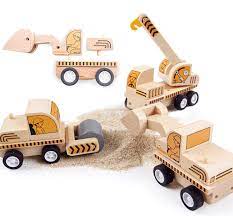 Photo 1 of Eapura Wooden Construction Vehicles Truck Toys Set
