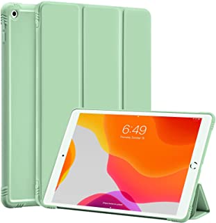 Photo 1 of SIWENGDE Case for iPad 9th/8th/7th Generation (2021/2020/2019), iPad 10.2-inch Soft TPU Back Protective Cases [Shock Absorption], Slim Lightweight Trifold Stand Smart Cover, Auto Wake/Sleep(Green)
