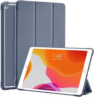 Photo 1 of SIWENGDE Case for iPad 9th/8th/7th Generation (2021/2020/2019), iPad 10.2-inch Soft TPU Back Protective Cases [Shock Absorption], Slim Lightweight Trifold Stand Smart Cover, Auto Wake/Sleep (Lavender)
