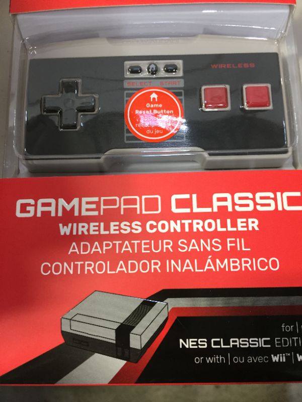 Photo 2 of My Arcade GamePad Classic - Wireless Game Controller - Compatible with Nintendo NES Classic Edition, Wii, Wii U - Adapter Included 