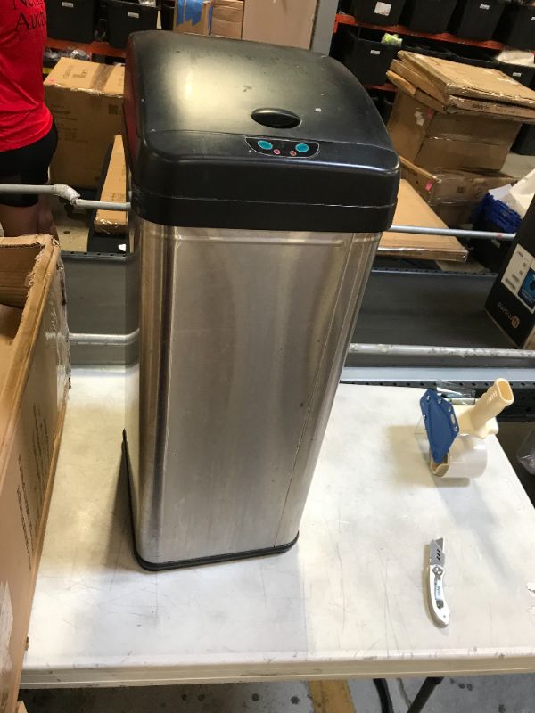 Photo 1 of Steel Trash Can With automated lid