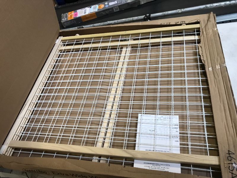 Photo 1 of North States Extra-Wide Wire Mesh Adjustable Wood Baby/Child & Pet Gate | 4615
