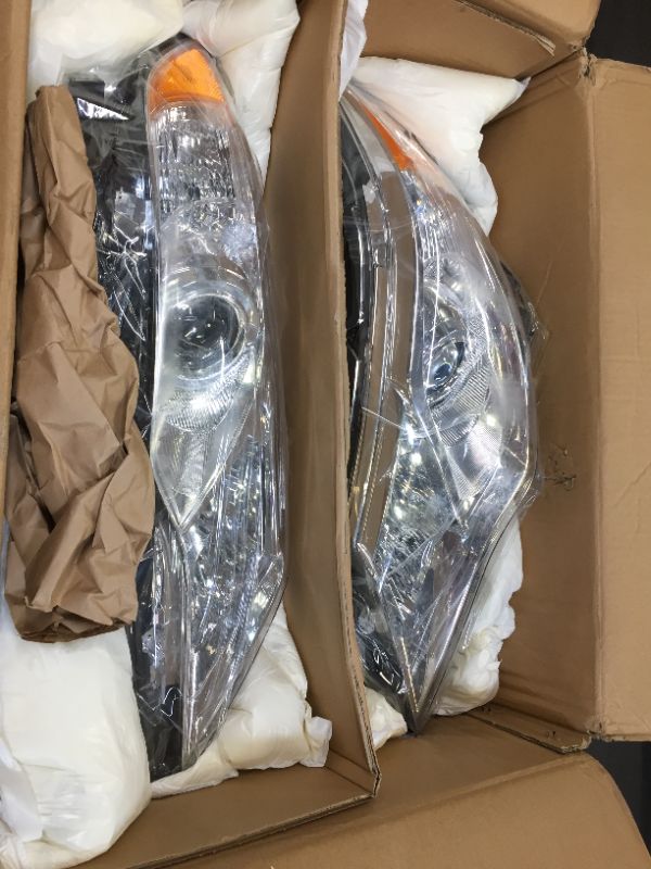 Photo 1 of 2012-2014 TOYOTA CAMRY PAIR CHROME PROJECTOT HEADLIGHTS LEFT AND RIGHT LAMPS