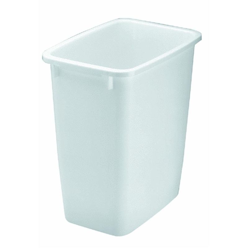 Photo 1 of 21 Quart Wastebasket in White
